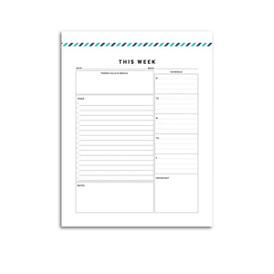 Weekly Planner Summary | Signature Stripe
