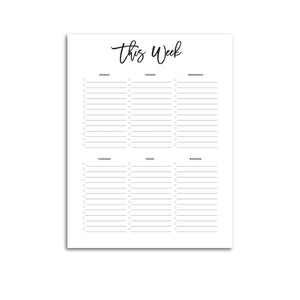 Weekly To Do List Page | City