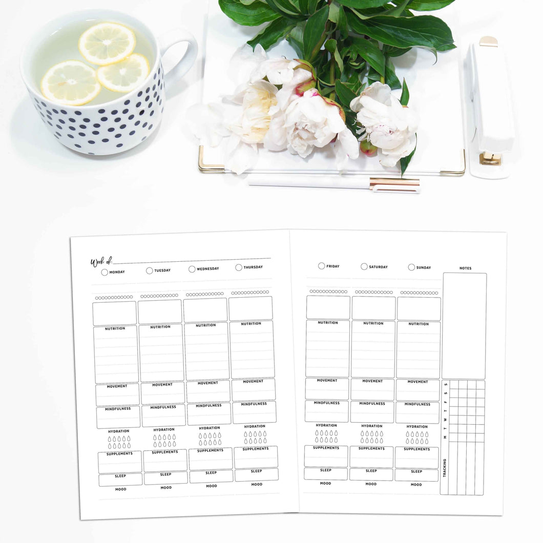 Weekly Wellness Planner Inserts, Undated, WO2P | City